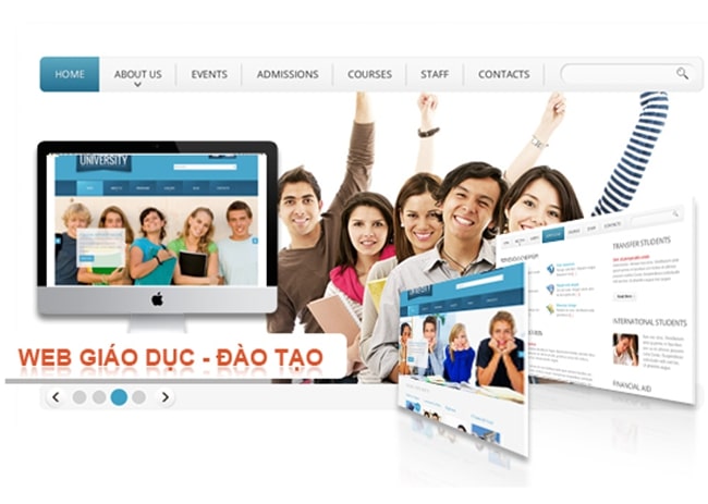 Mẫu website giáo dục đẹp, chuyên nghiệp